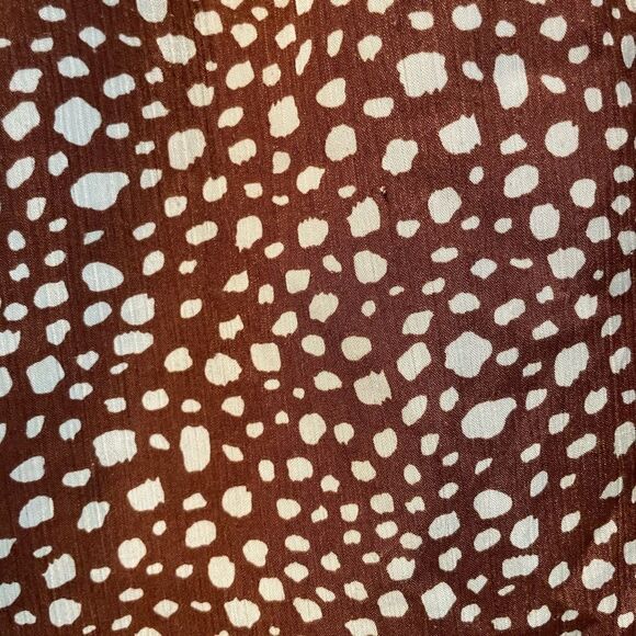 Paisley Vine Boho Tie Sleeve Midi Dress Animal Print Brown Size Large - Picture 6 of 9